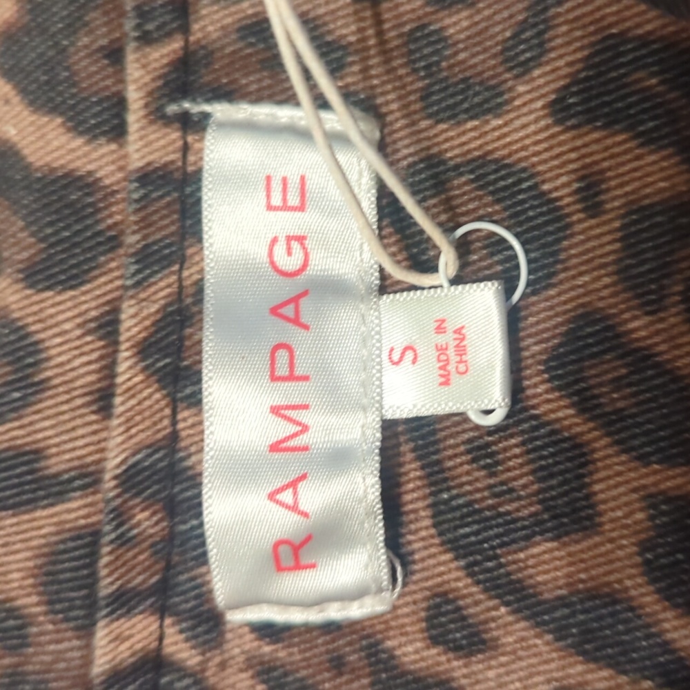 NWT Rampage Leopard Moto Jacket Size Small - Picture 4 of 7